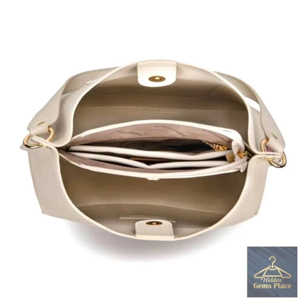 Medium Hobo Bag with Crossbody Strap, PU Leather, Spacious Interior